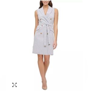 Tommy Hilfiger Seersucker Millennium Tuxedo Dress (6)- EUC